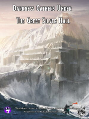 Darkness Gathers Under the Great Silver Hall in this illustration of Underdark Adventure