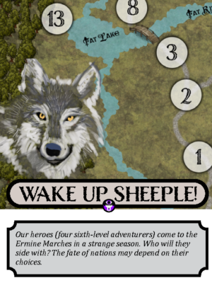 Wake Up Sheeple! Cover Image. Awakened 5e Adventure