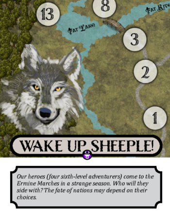 Wake Up Sheeple! Cover Image. Awakened 5e Adventure