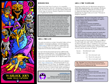 Warlock Joe's Dark Vegas Vacation page 1