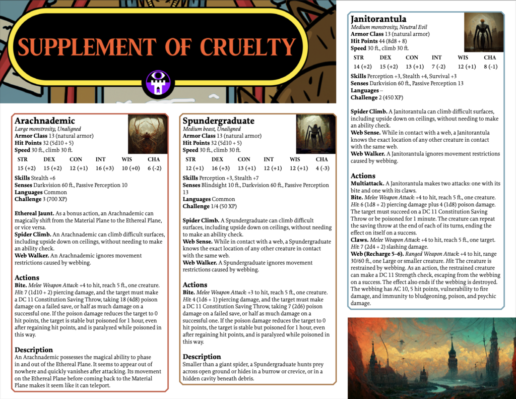 College of Cruelty - Back-to-School 5e Adventure Module