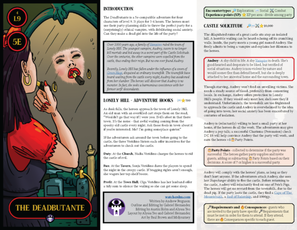 The Deadbutante Page 1