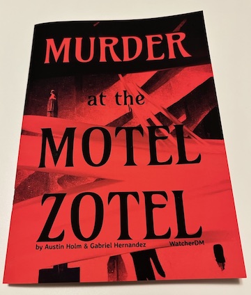 Murder at the Motel Zotel print cover