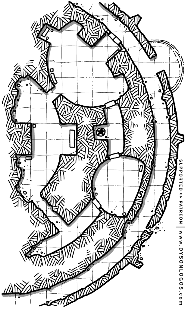 Crumbling Wizard's Keep map from Dyson Logos
