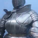a 16th century suit of german armour.