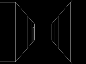 a wireframe labyrinth gif